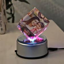 Special Personalized Rotating Crystal Cube