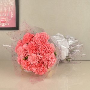 Lovely Pink Carnations Bunch