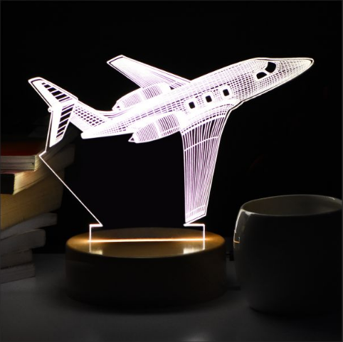 PLANE 3D LED Acrylic Lamp