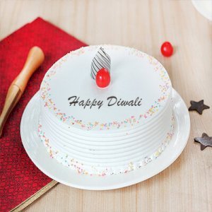 Diwali Vanilla Cream Cake