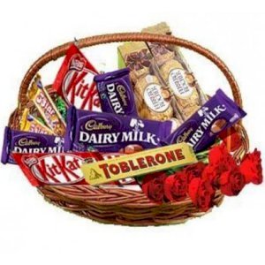 Chocolate Hamper with Rose