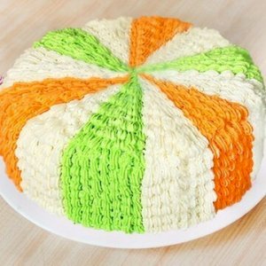 Tricolor Cream Cake