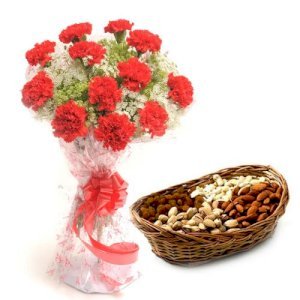 Carnations and Dry Fruits