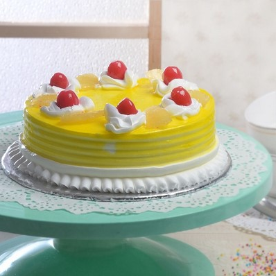 Eggless Pineapple Cake