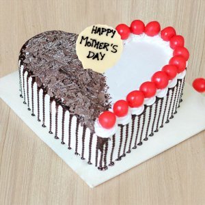 Heart Shape Black Forest Cake For Mom