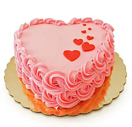 Floating Hearts Strawberry Cake