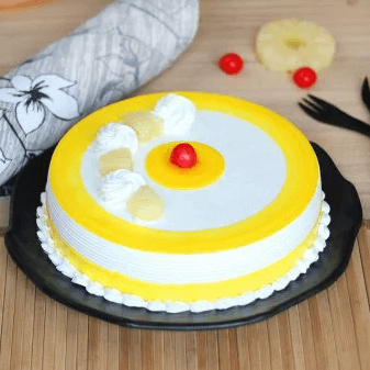 Fresh Eggless Pineapple Cake