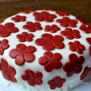 Floral Red Velvet Cake