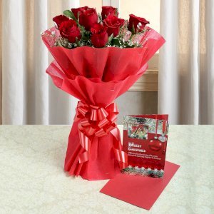 Enticing Red Roses Greeting