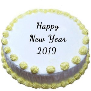 New Year Vanilla Cake