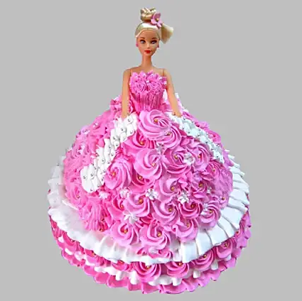 Strawberry Barbie Cake
