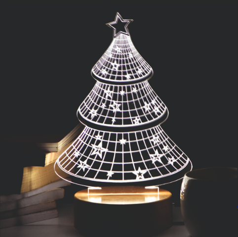CHRISTMAS TREE 3D LED Acrylic Lamp
