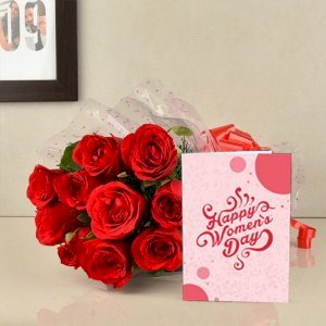 Red Rose With Card