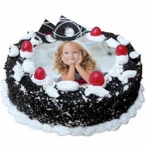 Black Forest Round Shaped Photo Cake