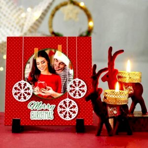 Merry Christmas Personalized Tile