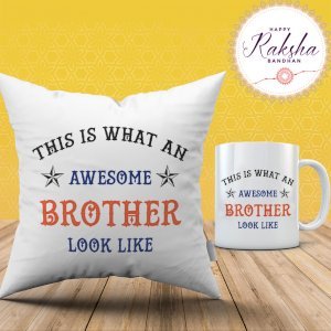 Awesome Bro Cushion Mug Combo