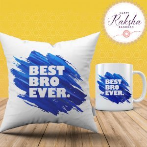 Best Bro Ever Cushion Mug Combo