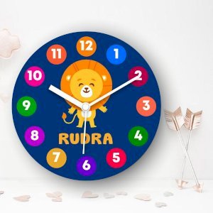 Little lion Theme Persionalised Name Wall Clock