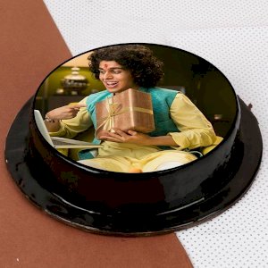 Chocolate Photo Cake for Rakhi