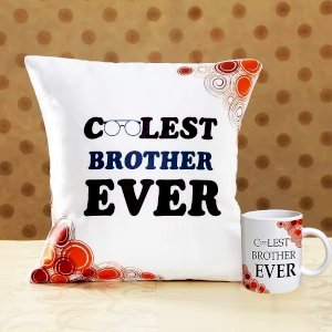 Coolest Bro Cushion Mug Combo