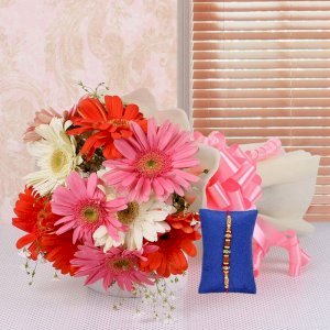 Mixed Gerberas with Rakhi