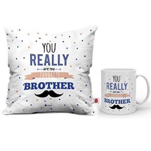 My Fav Bro Cushion Mug Combo