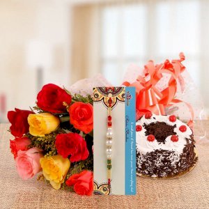 Rakhi Cake n Rose Combo