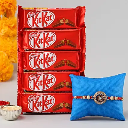 Rakhi With Kitkat Chocolates