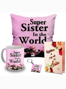 Super Sister Cushion Mug n Key Chain Combo