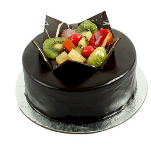 Center Fruit Chocolate Cake
