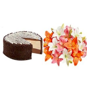 Lily With Chocolate Mousse Cake