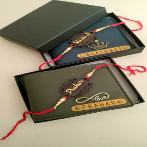 Personalised Wallet Rakhi Combo