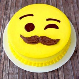 Moustache Emoji Cake
