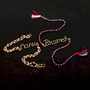 Personalised Metal Bhai Bhabi Rakhi