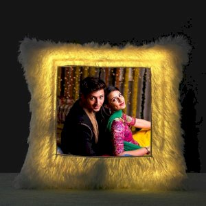 Personalised LED Fur Cushion