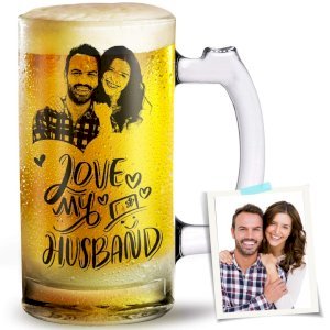 Love Your Husband Personalized Beer Mug