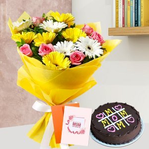 Assorted Flower and Cake Combo