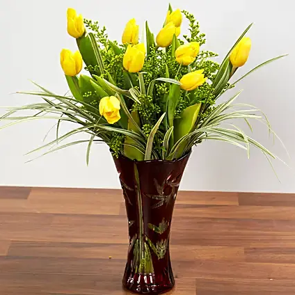 Yellow Tulips Vase