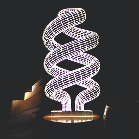 SPRING SPIRAL 3D LED Acrylic Lamp