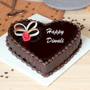 Happy Diwali Hearty Chocolate Cake