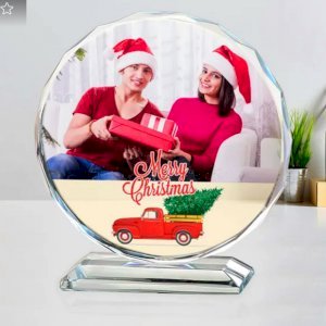 Personalized Round Crystal for Christmas