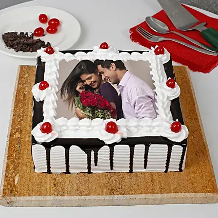 Sweet Black Forest Photo Cake