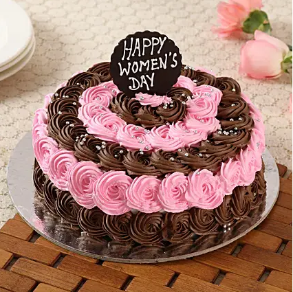 Womens Day Decorated Chocolate Cake