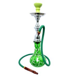 Green Glass Metal Hookah
