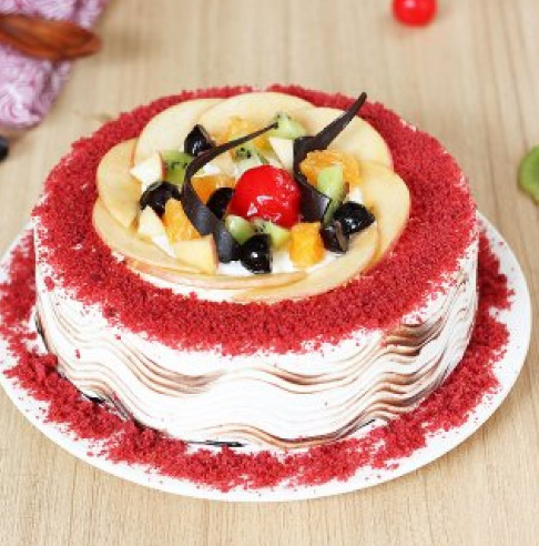 Red Velvet Fruit Cake